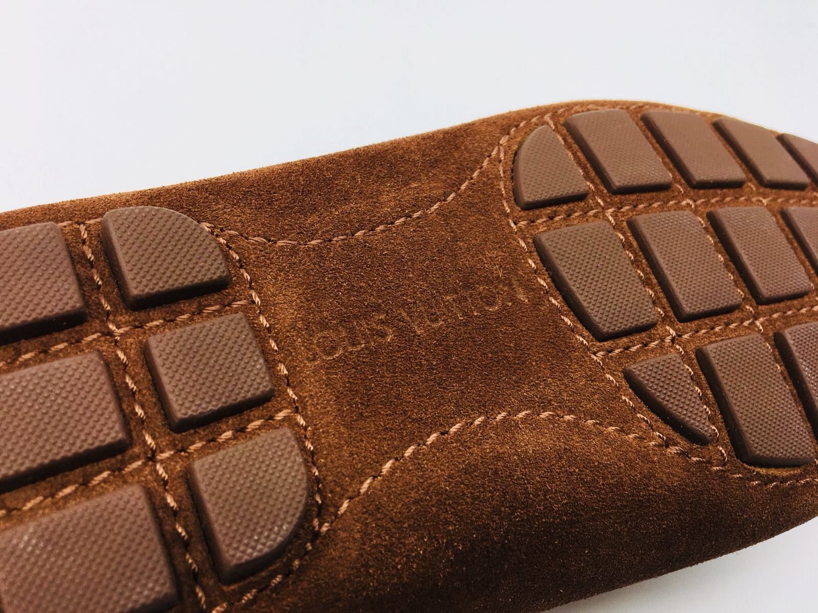 Louis Vuitton Men's Brown Suede Monte Carlo Car Shoe Loafer