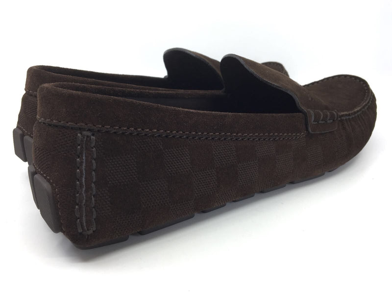 Louis Vuitton Men's Brown Suede Damier Shade Car Shoe Loafer – Luxuria & Co.