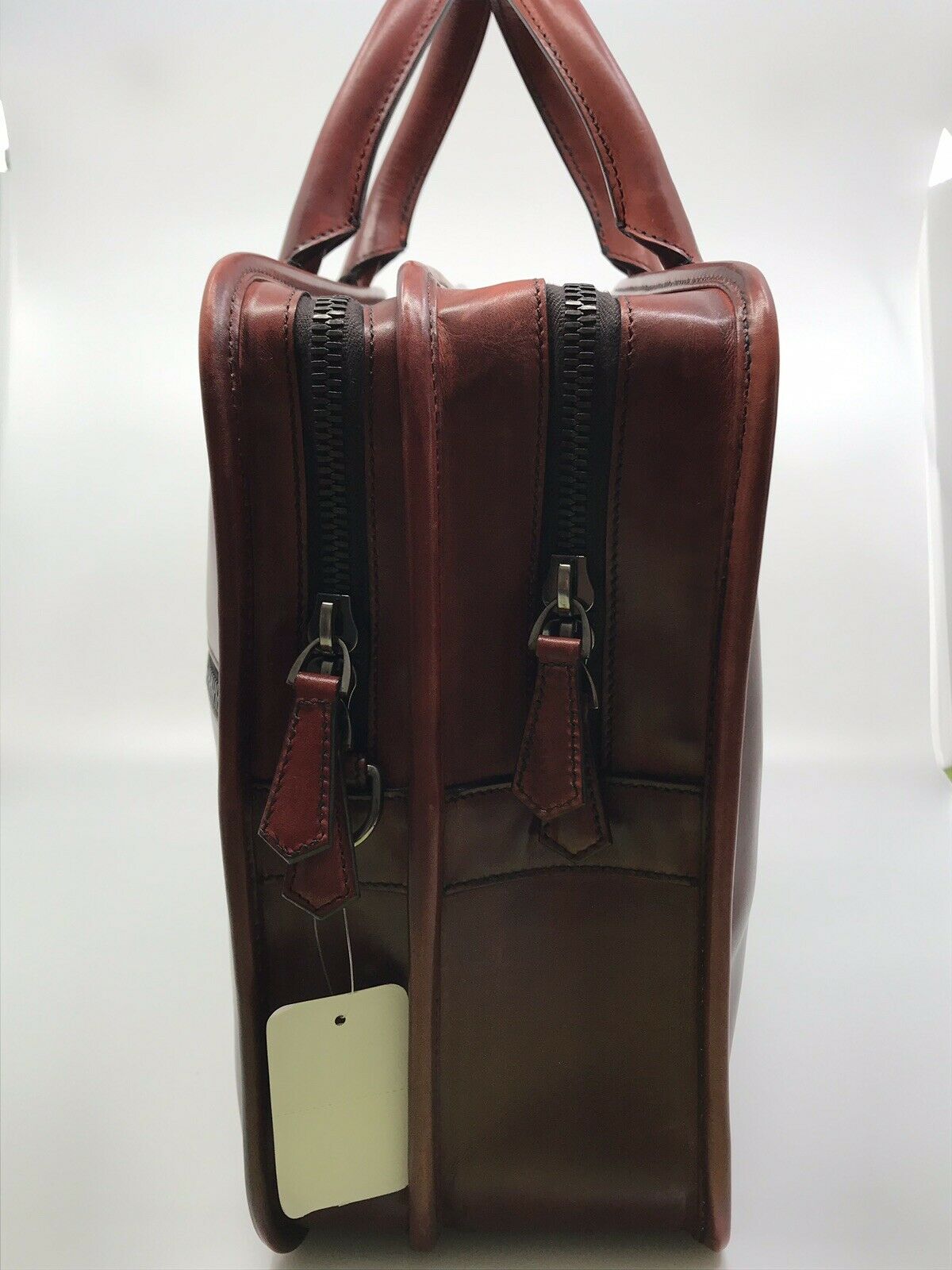 Deux Jours Large Leather Briefcase Vermillion – Luxuria & Co.