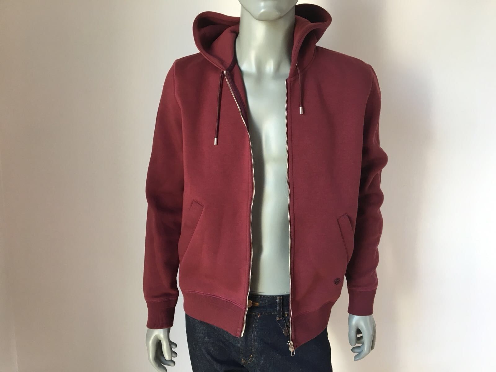 ⭐︎美品LOUIS VUITTON TravelZip UP Hoodie⭐︎ Louis Vuitton Men's Burgundy Cotton Travel Zip Up Hoodie Sweater