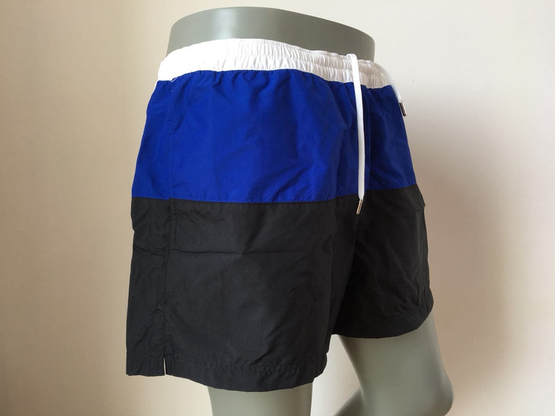 Black Blue Swim Shorts - Luxuria & Co.