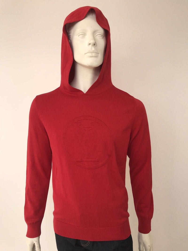 Louis Vuitton Men's Red Cotton LV Circled Hooded Sweater – Luxuria