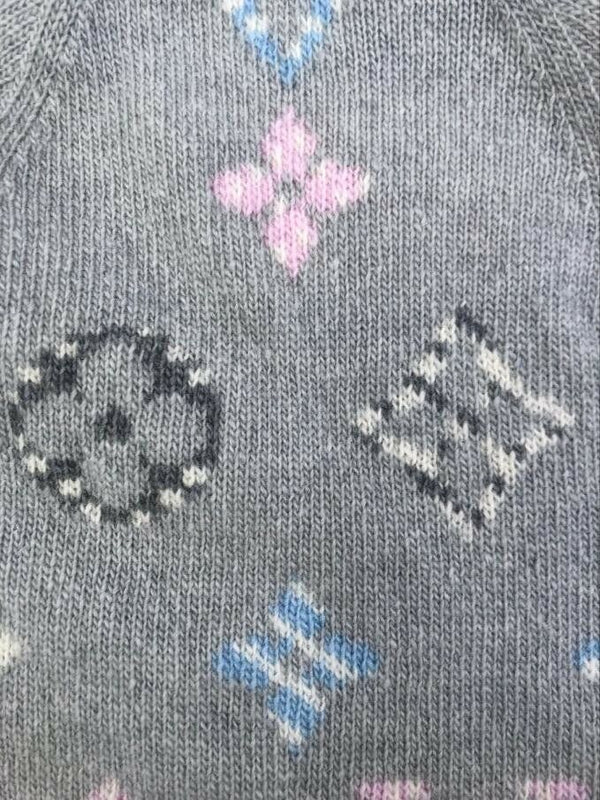 Louis Vuitton Women's Gray Wool Cashmere Monogram Pop Perle Hat