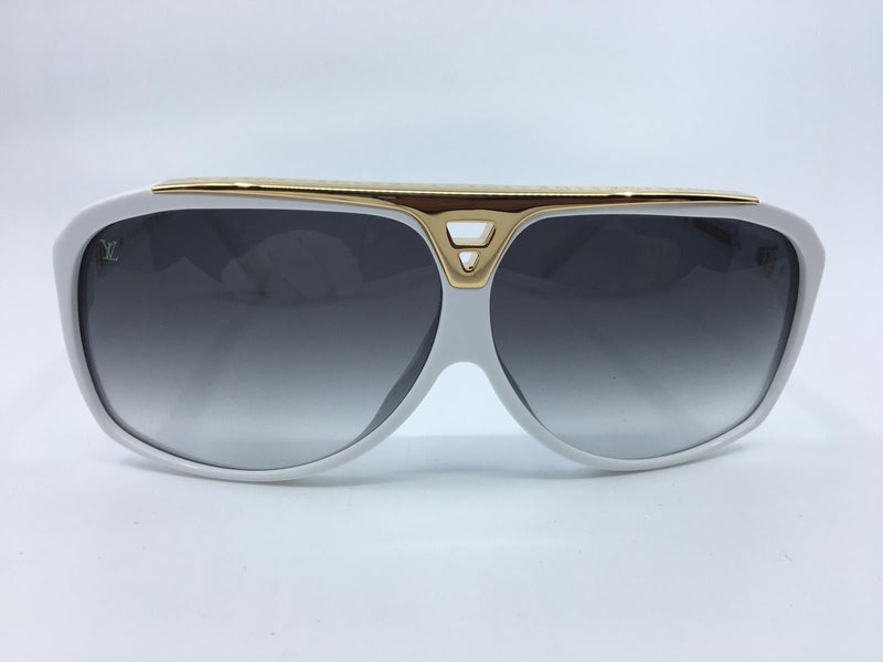 Louis Vuitton Evidence old model white & gold sunglasses