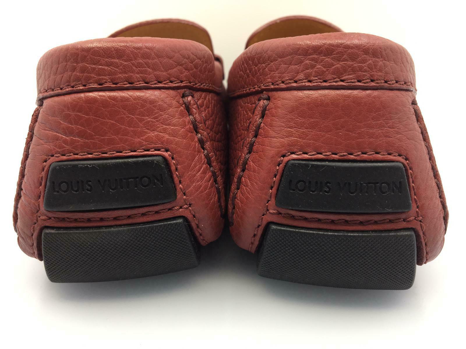 Louis Vuitton Men's Red Leather Monte Carlo Car Shoe Loafer