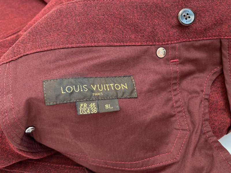 Louis Vuitton Burgundy Patch Jeans - Luxuria & Co.