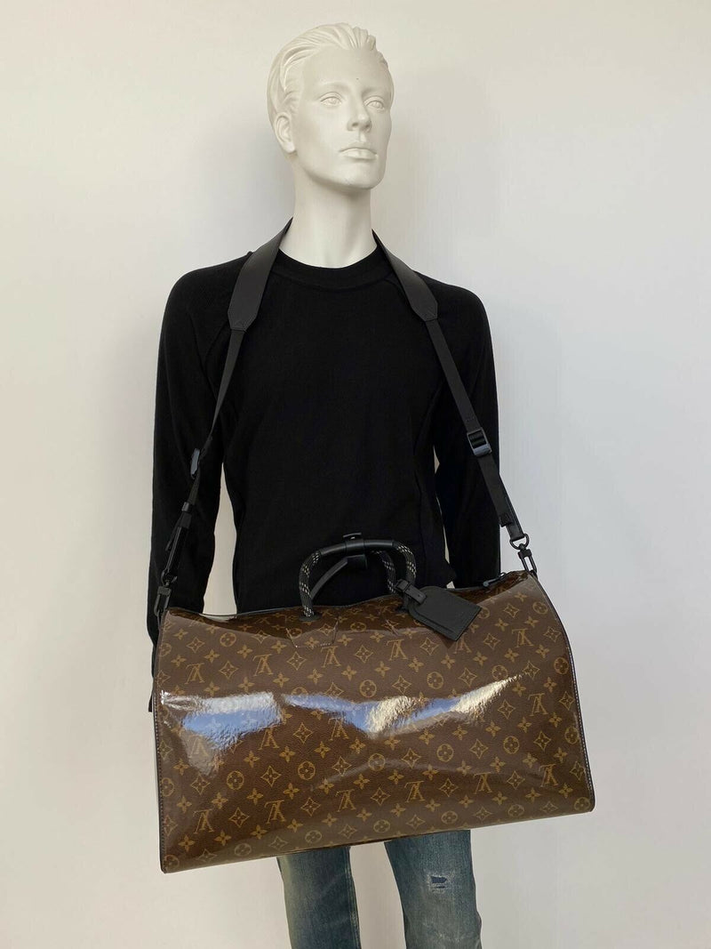 Louis Vuitton Monogram Glaze Keepall Bandouliere 50 - Brown Weekenders, Bags  - LOU621792