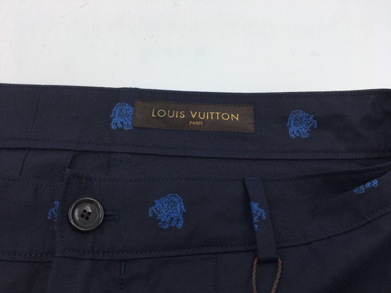 Louis Vuitton Men's Blue Polyester Chapman Lion Swim Shorts