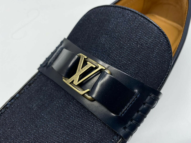 Louis Vuitton Hockenheim Black Mens Moccasin/Loafer LV 10 (US 11