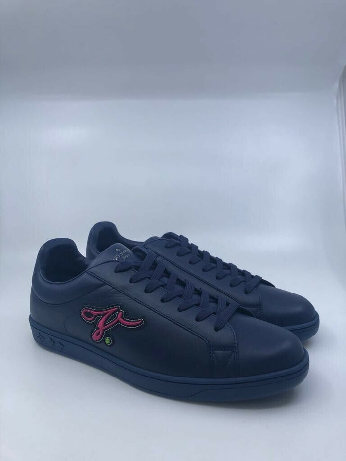 Louis Vuitton Men's Navy Leather Luxembourg Sneaker – Luxuria & Co.