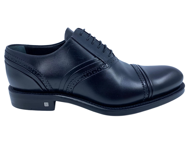 Louis Vuitton Black Leather Loyalty Richelieu Oxford Shoes size 7 US / 6 LV