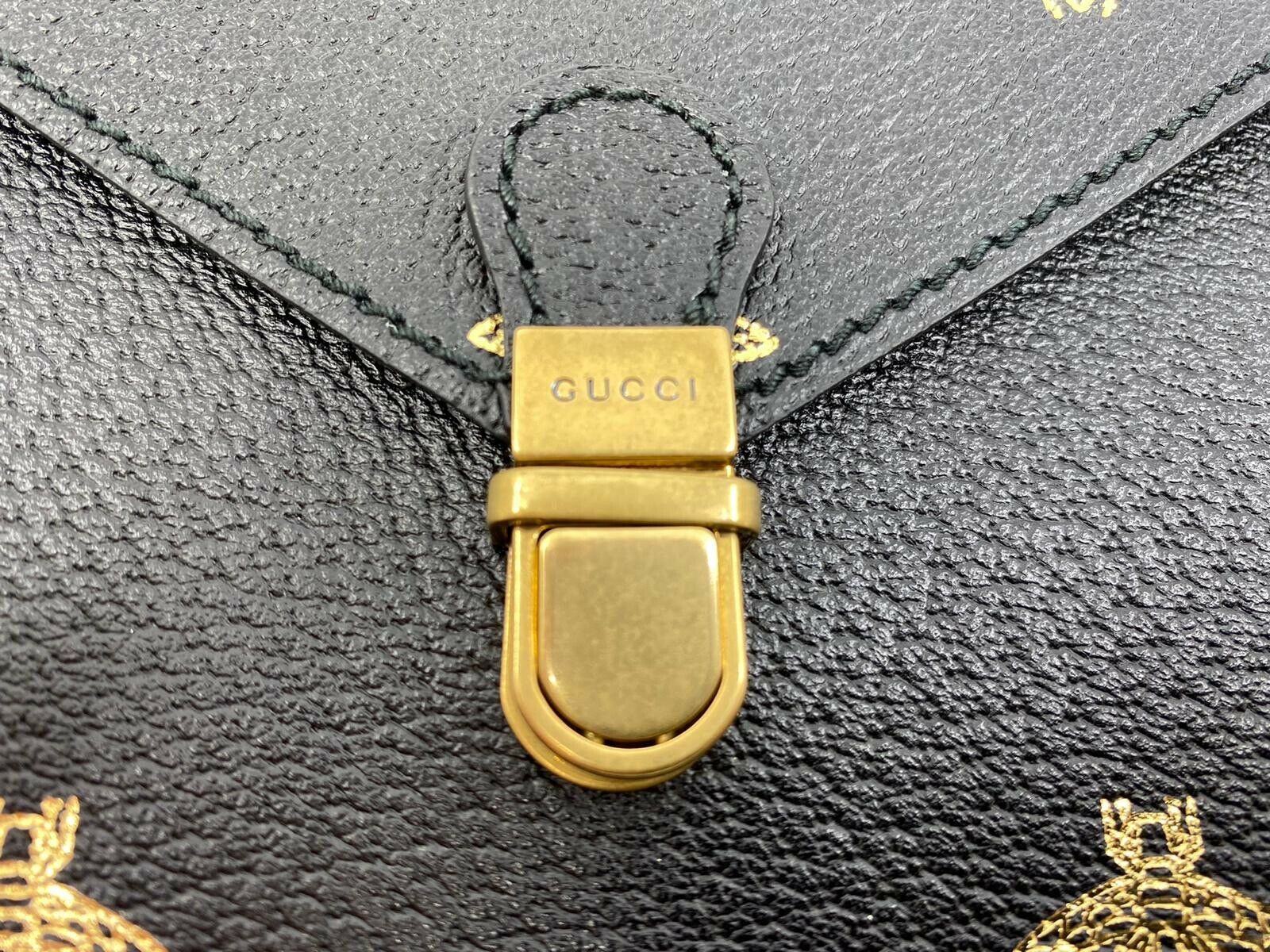 Gucci Grained Calfskin Bee Star Portfolio – Luxuria & Co.