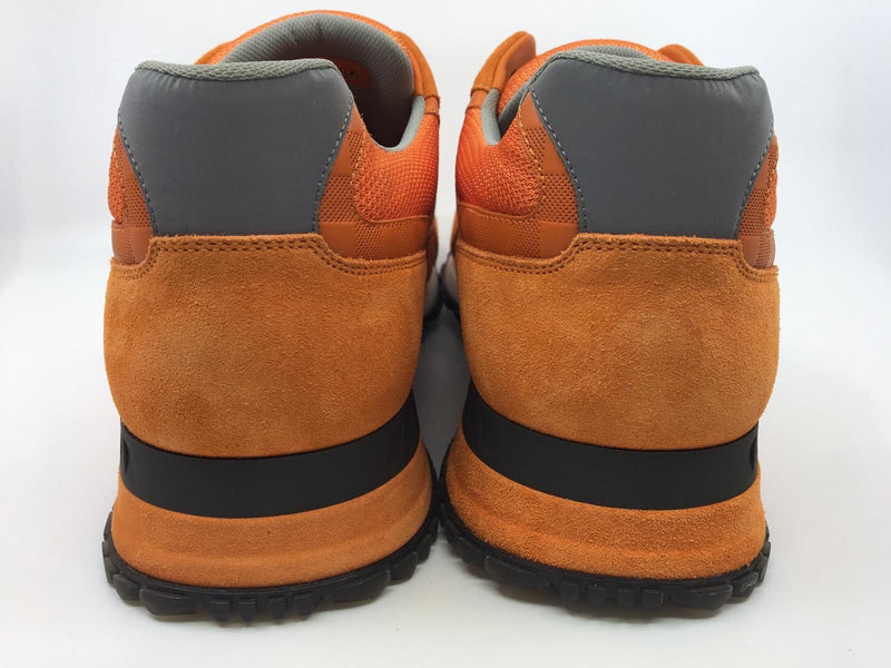 LOUIS VUITTON Metallic Patent Suede Run Away Sneakers 9 Orange 458682