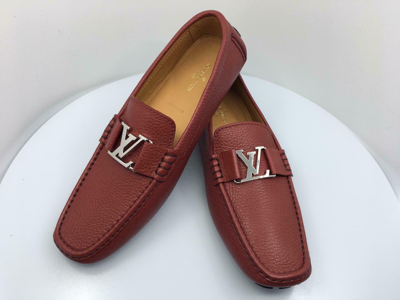 LOUIS VUITTON レッド ローファー LOUIS VUITTON 革靴ローファーメンズ