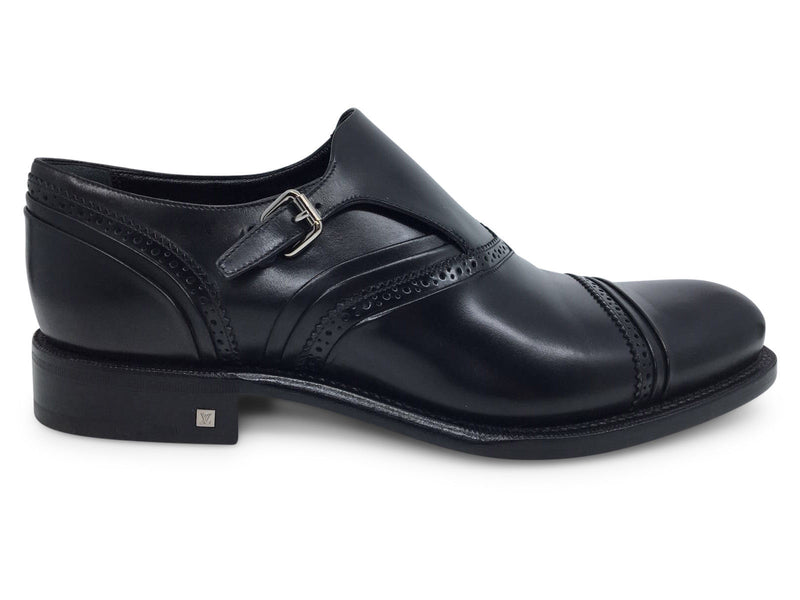 Original Louis Vuitton Men Oxford Leather Shoe in Two Colors in