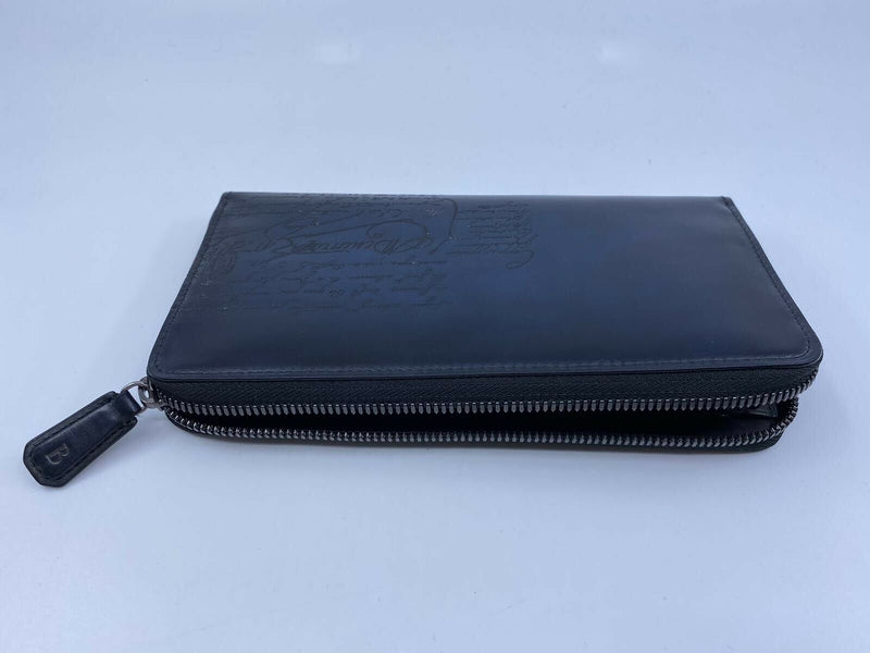 Berluti Itauba Scritto Leather Long Zipped Wallet - Luxuria & Co.