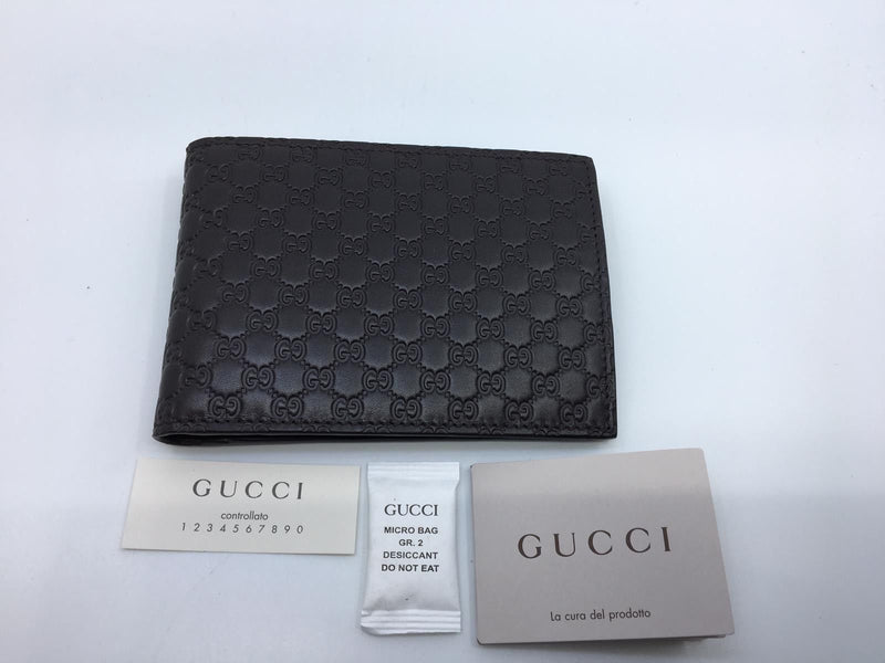 Gucci Wallet Microguccissima Brown Leather with ID window