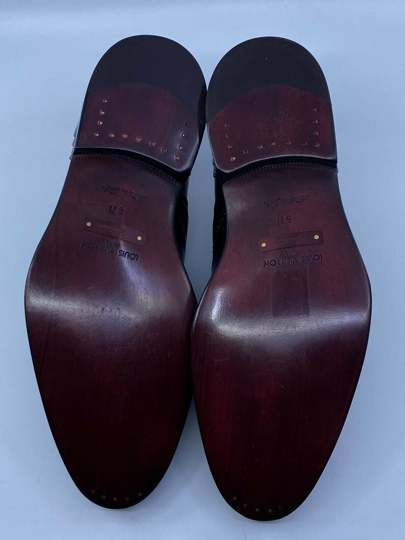Louis Vuitton Men's Black Leather Loyalty Richelieu Oxford Shoe
