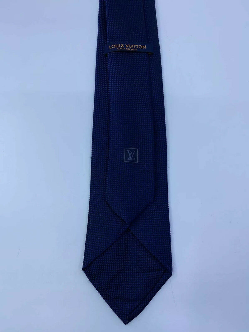 Louis Vuitton Men's Navy Uniformes Woven 100% Silk Tie – Luxuria & Co.