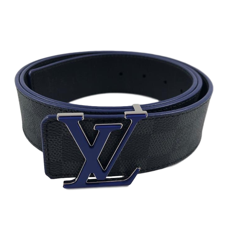 Louis Vuitton Men's Damier Graphite LV Initials Belt M0019