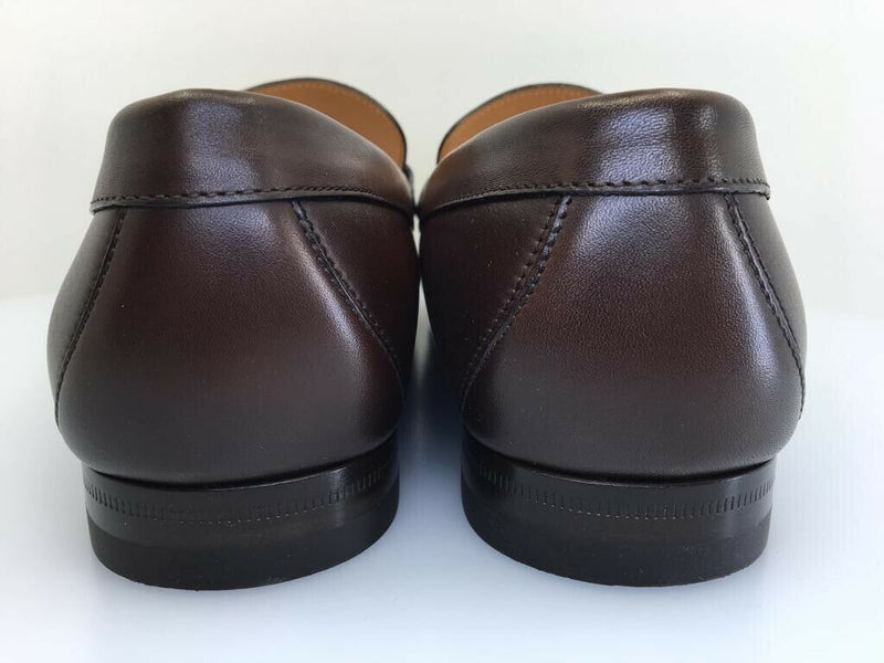 Louis Vuitton Dark Brown Leather Montaigne Moccasins Size 43.5