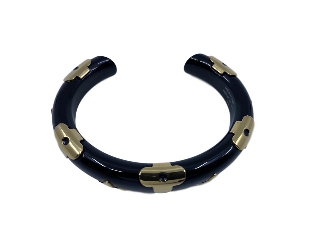 Louis Vuitton Daily Bracelet Monogram Black in Resin with Gold-tone - US