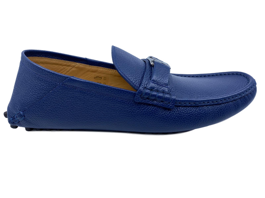 Louis Vuitton Men's Blue Leather Hockenheim Car Shoe Open Back – Luxuria &  Co.