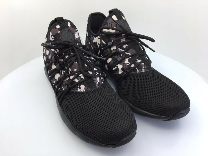 Louis Vuitton Fastlane Black Mesh Monogram Sneakers Shoes (Size