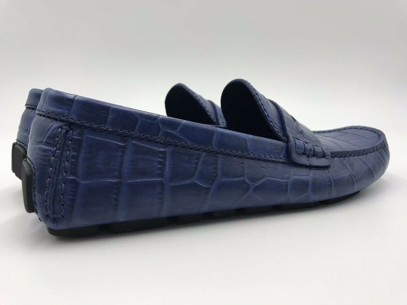 Louis Vuitton $870 men's blue white leather shade car shoe