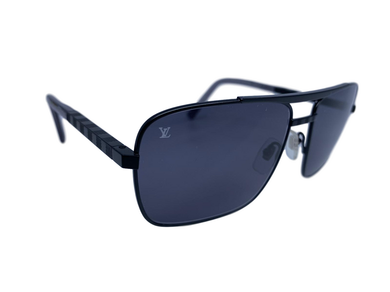 Louis Vuittone Men's Attitude Black U Damier Sunglasses Z0433U Louis Vuittone Men's Attitude Black U Damier Sunglasses Z0433U