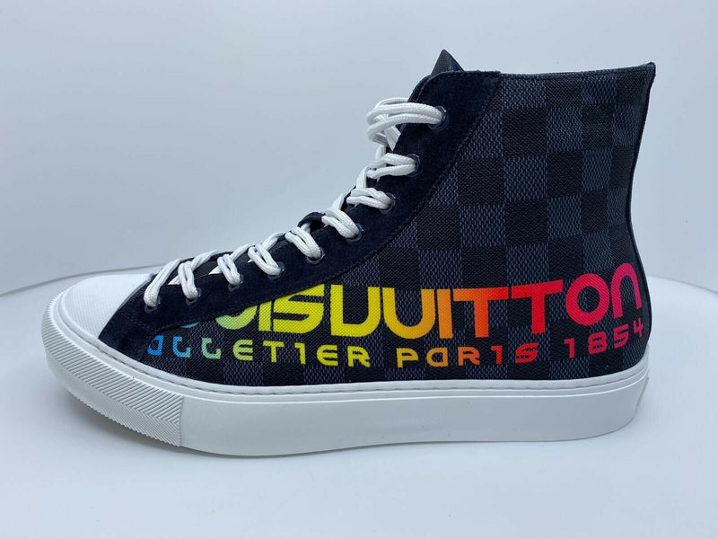 Louis Vuitton Men's Black Canvas LV Forever Tattoo Sneaker size 12 US  / 11 LV