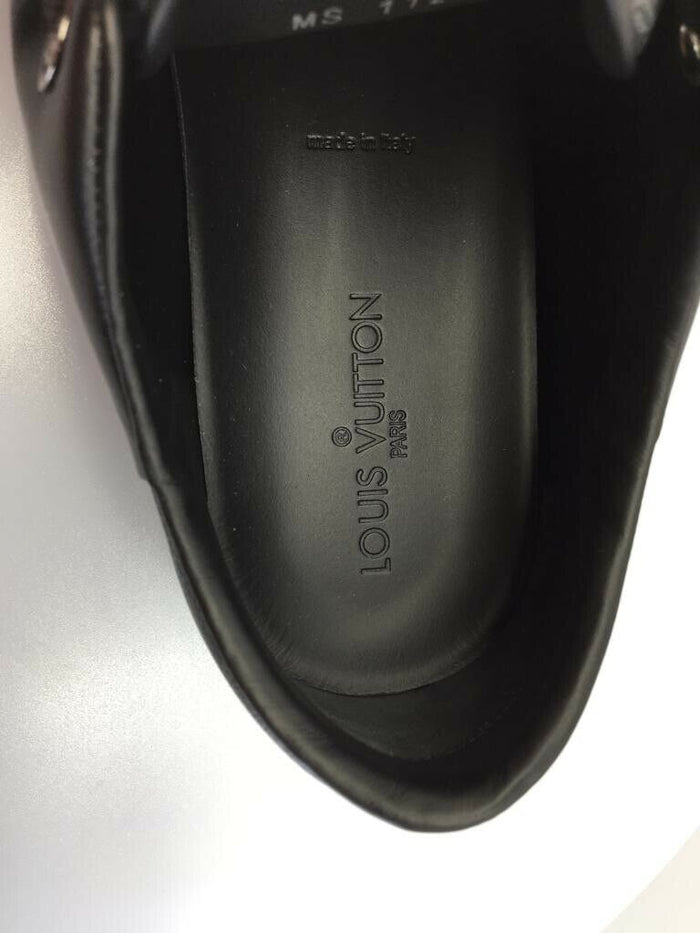 LOUIS VUITTON フラット 黒 レザー　23cm 36 MA0025 Match up leather low trainers Louis Vuitton Black size 45 EU