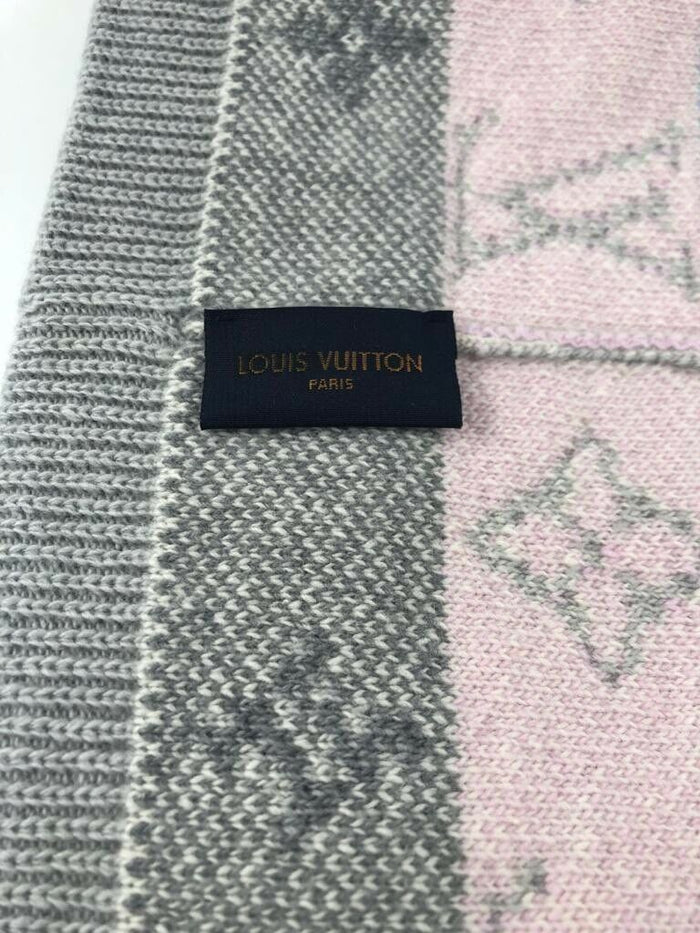 Louis Vuitton Women's Gray Wool Cashmere Monogram Pop Perle Hat