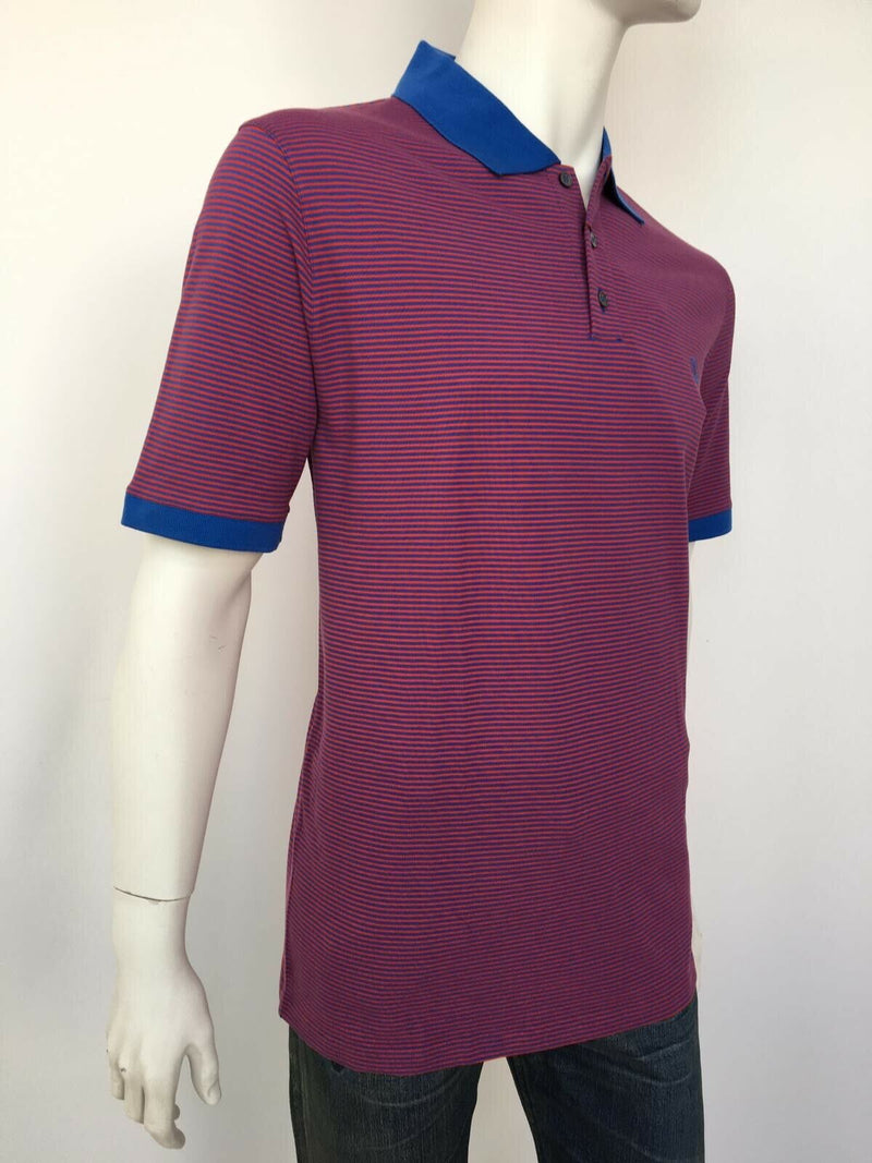 Louis Vuitton Men's Purple Blue Cotton Fil a Fil Striped Polo Shirt –  Luxuria & Co.