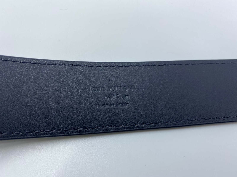 Louis Vuitton Men's Navy Taiga Leather Pont Neuf Belt M9451
