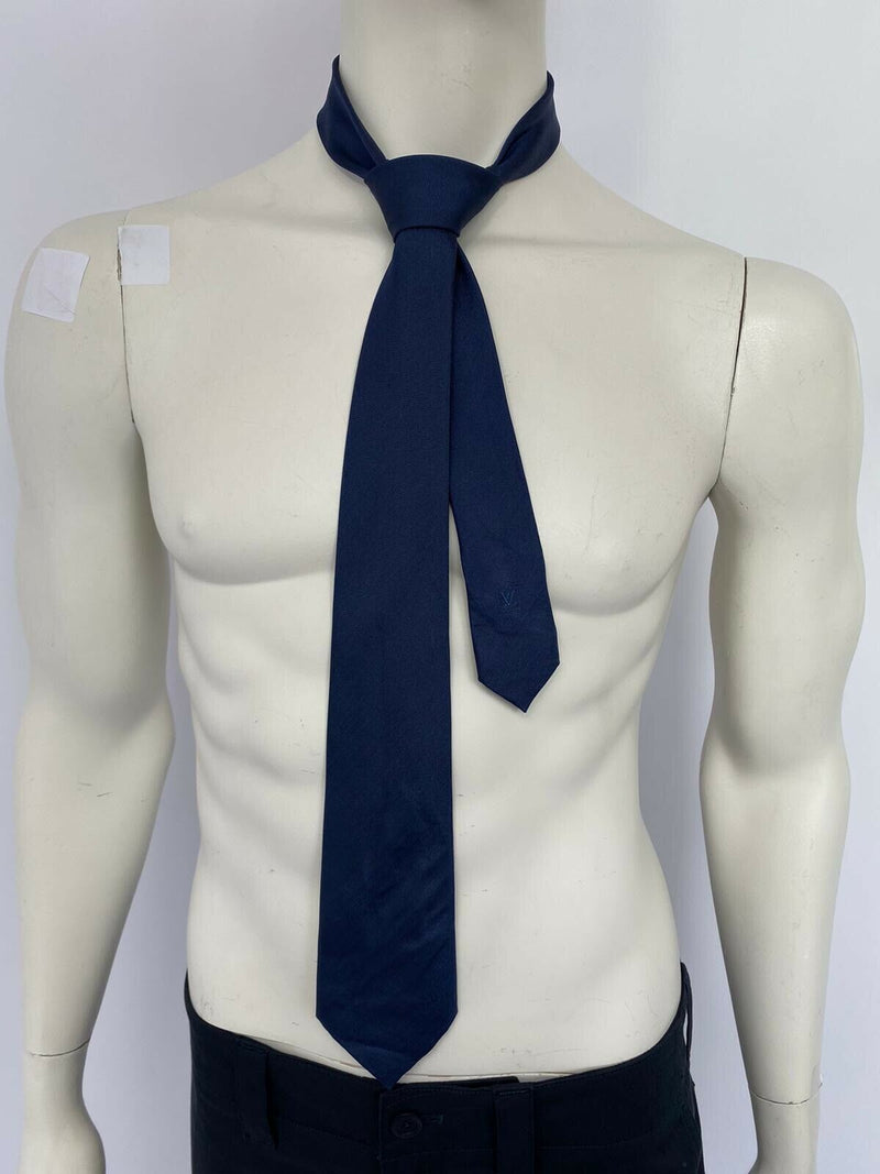 Louis Vuiton Men's Blue Orange Uniformes Woven 100% Silk Tie – Luxuria & Co.