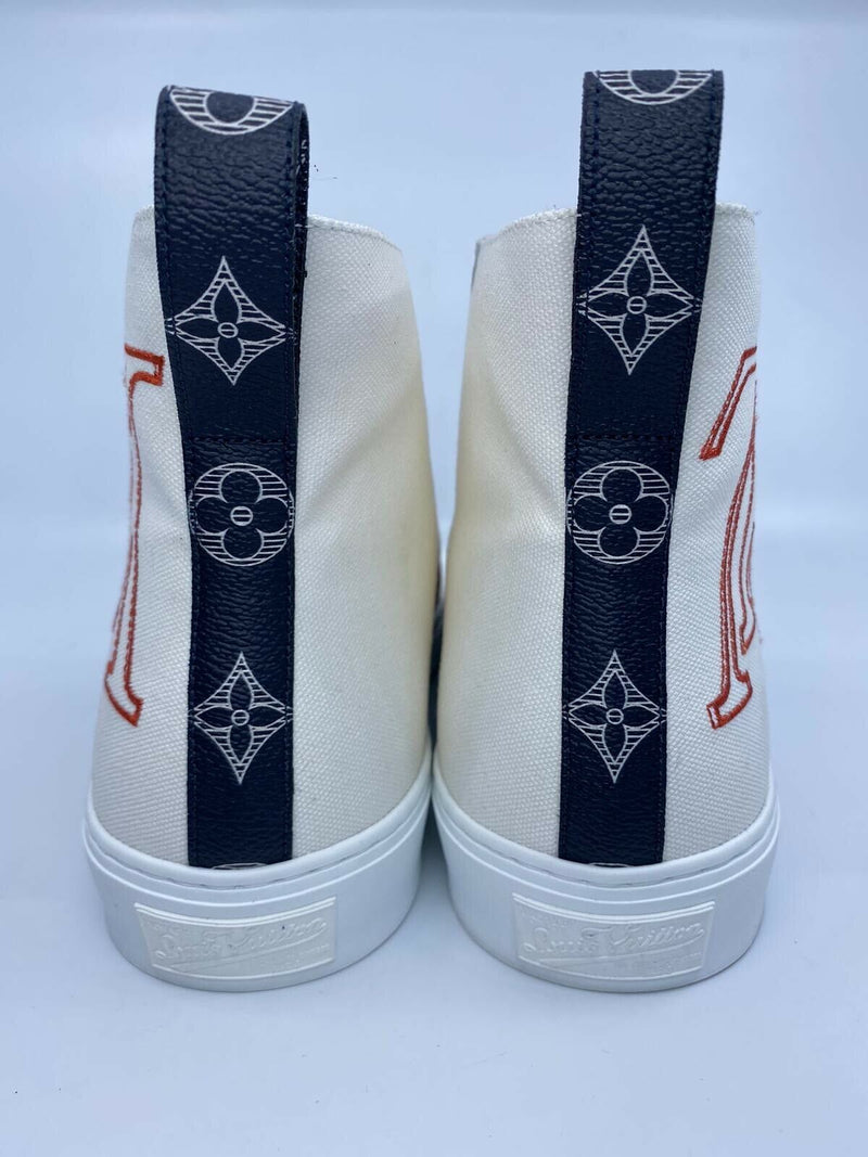 Cash Converters Townsville - Just arrived Louis Vuitton tattoo sneaker boot.  Comes with box and bags. Monogram canvas sneaker boot with monogram tab on  back. Size 12. $729.95
