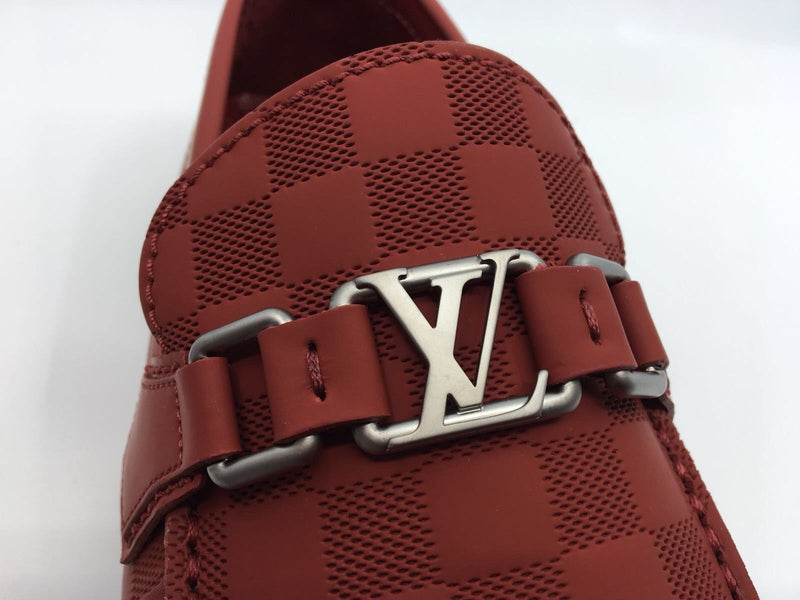 Louis Vuitton Men's Red Damier Leather Hockenheim Car Shoe – Luxuria & Co.