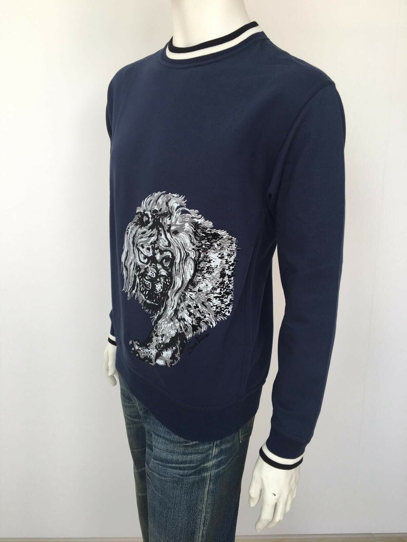 Louis Vuitton Men's Navy Linen Wool Chapman Elephant Crewneck Sweater –  Luxuria & Co.