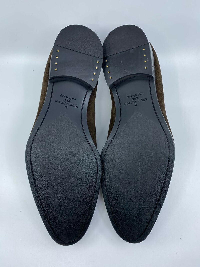 Louis Vuitton Men's Navy Suede Haussmann Derby Shoe – Luxuria & Co.
