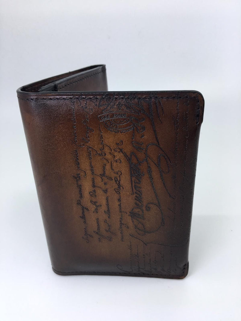 Berluti Vision Engraved Venezia Calf Leather Card Holder - Luxuria & Co.