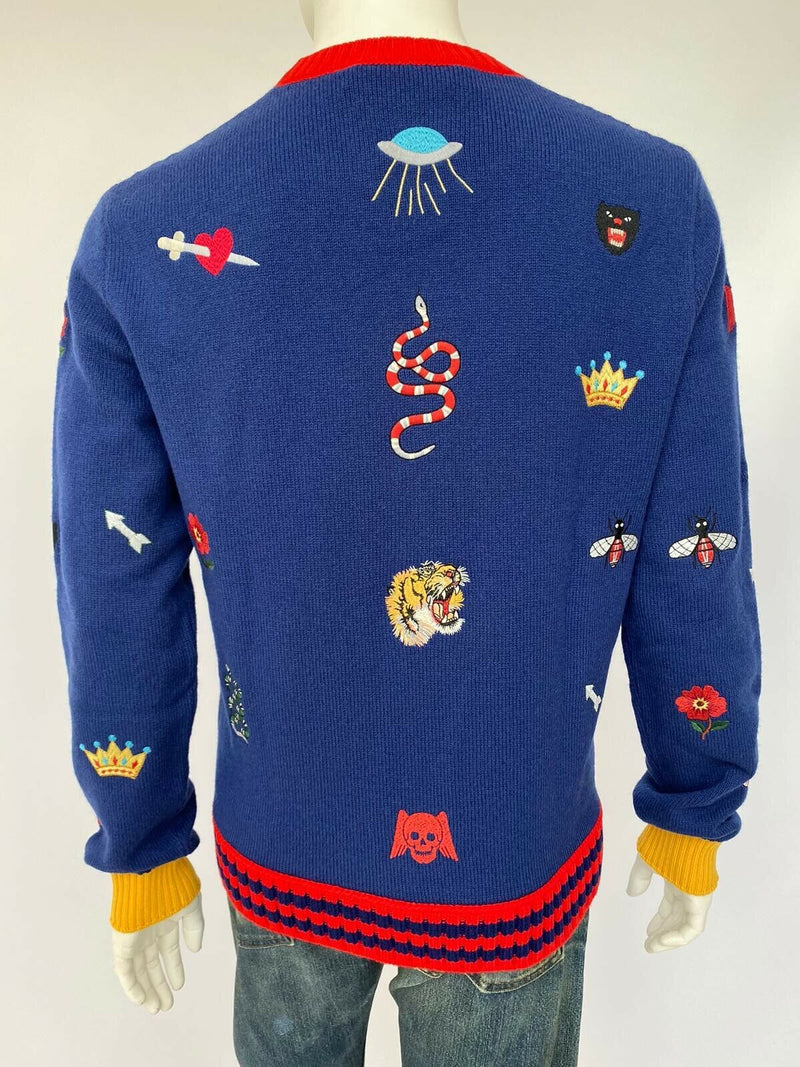 Gucci Wool Sweater With Embroideries - Luxuria & Co.