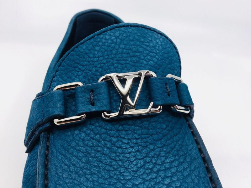 Louis Vuitton Men's Blue Leather Hockenheim Car Shoe Open Back – Luxuria &  Co.