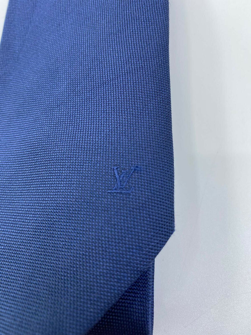 Louis Vuitton Uniformes Blue Orange Woven Silk Tie - Luxuria & Co.