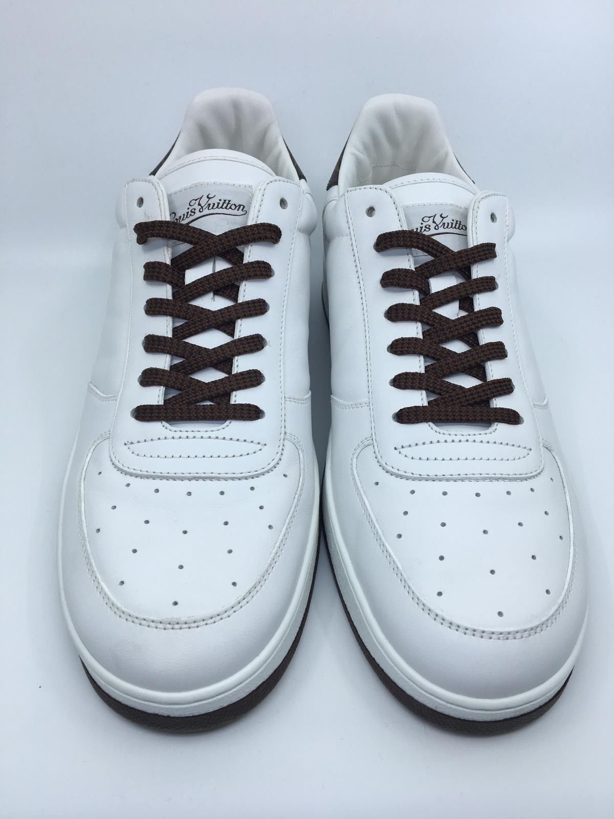 大人気★Louis Vuitton◆スニーカー Rivoli Louis Vuitton Men's White Leather Rivoli Sneaker – Luxuria & Co.
