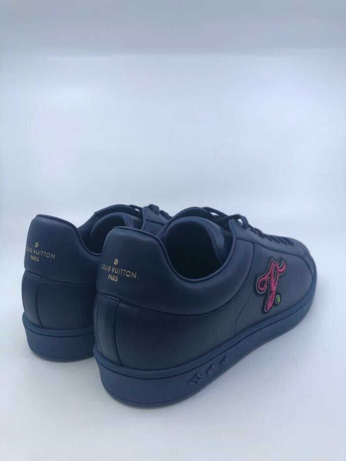【正規品】 LOUIS VUITTON ルクセンブルグ スニーカー ブルー 28 Louis Vuitton Men's Navy Leather Luxembourg Sneaker – Luxuria & Co.