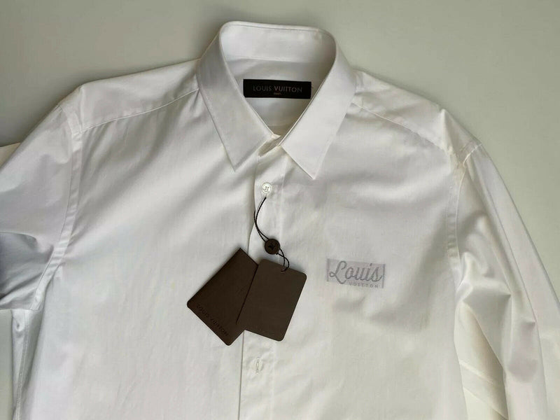 Louis Vuitton Classic Collar Shirt With Louis Logo - Luxuria & Co.