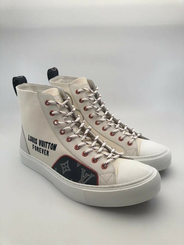 Louis Vuitton Men's Beige Canvas LV Forever Tattoo Sneaker