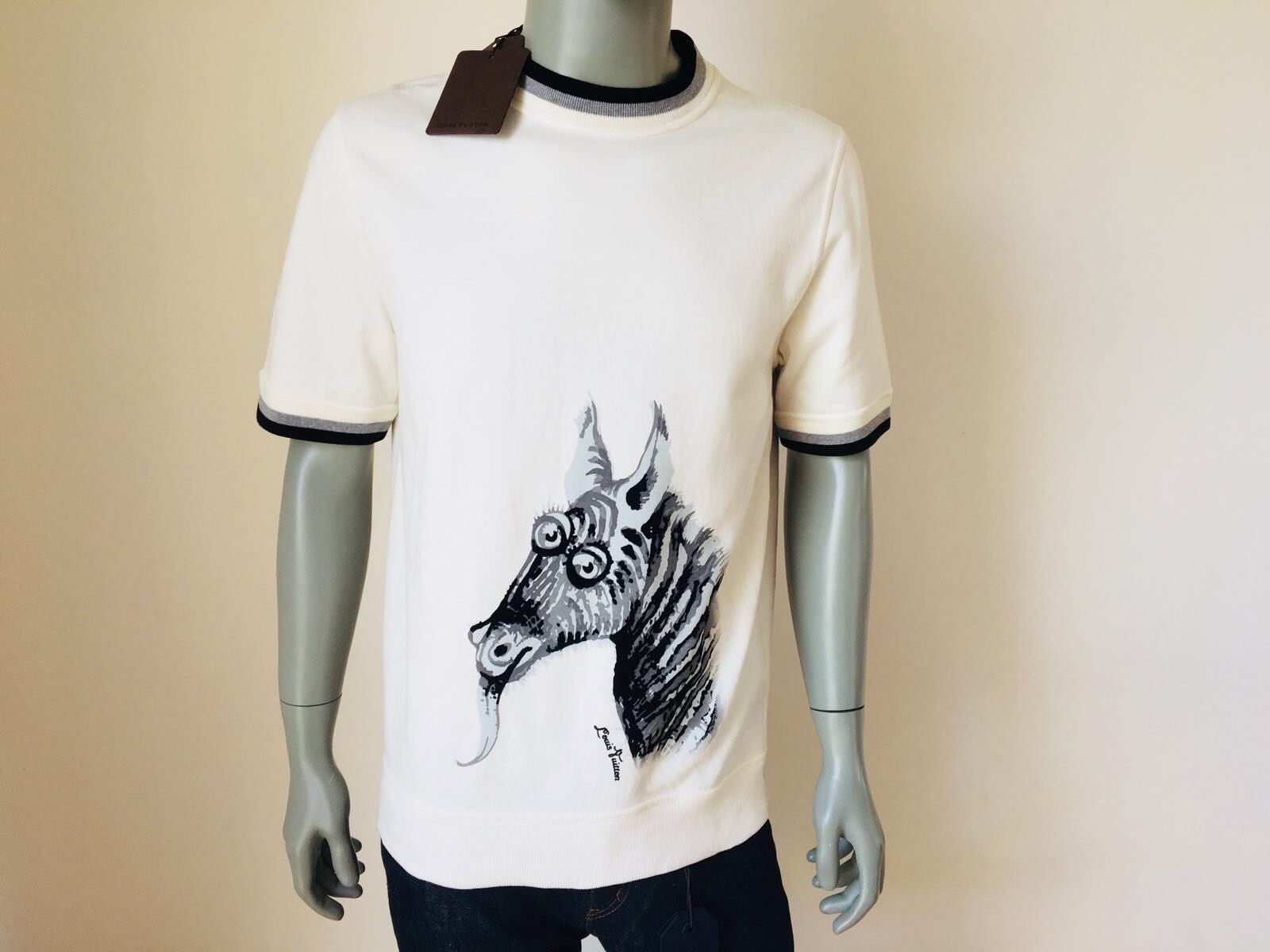 新品　LOUIS VUITTON チャップマンブラザーズコラボTシャツ Mサイズ Louis Vuitton Men's Cream Cotton Chapman Zebra T-Shirt – Luxuria & Co.