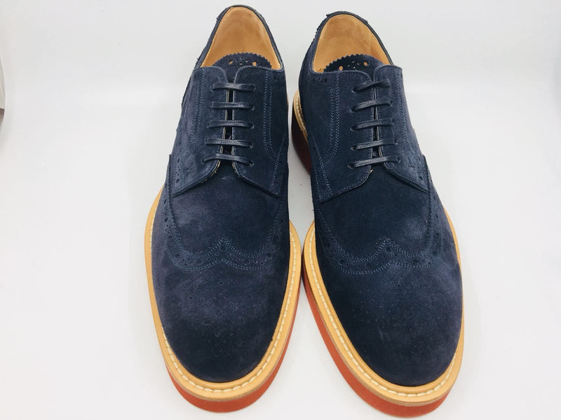 Louis Vuitton Men's Navy Suede Beaumarchais Derby Shoe – Luxuria & Co.